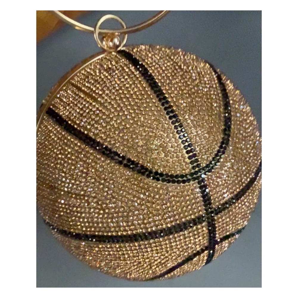 Rhinestone Basketball Clutch